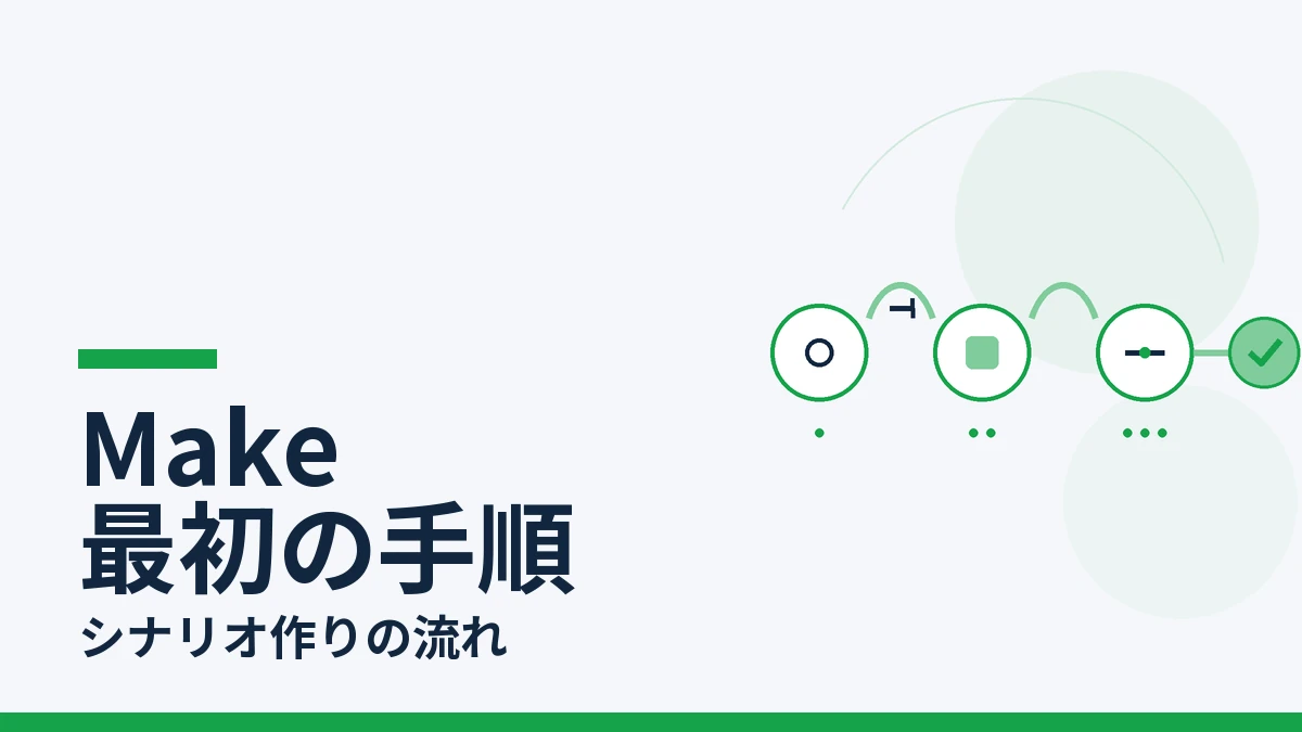 Makeのシナリオを作る手順を表すフロー図