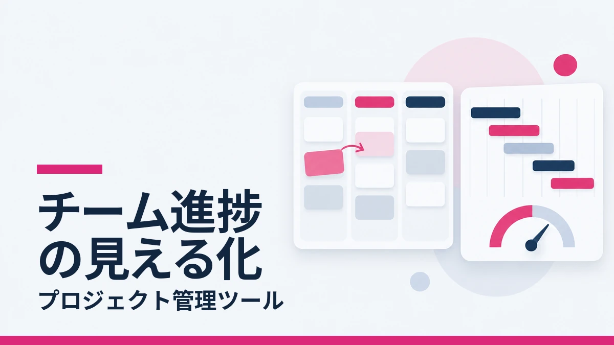 プロジェクトの進捗管理を表すボードとタイムラインの図